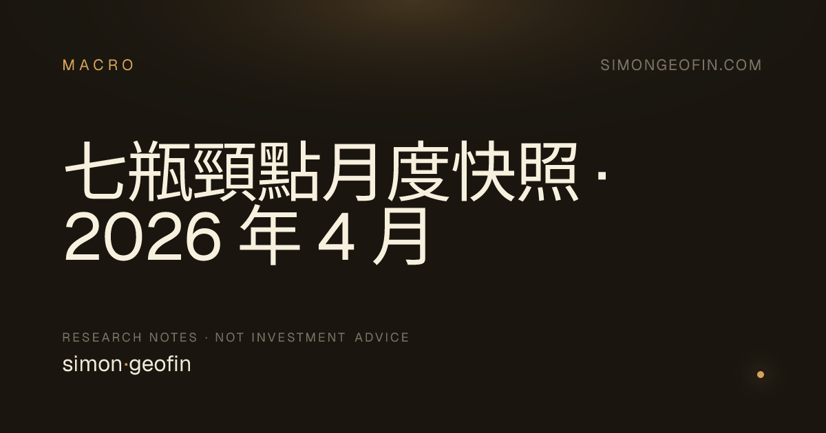 七瓶頸點月度快照 · 2026 年 4 月
