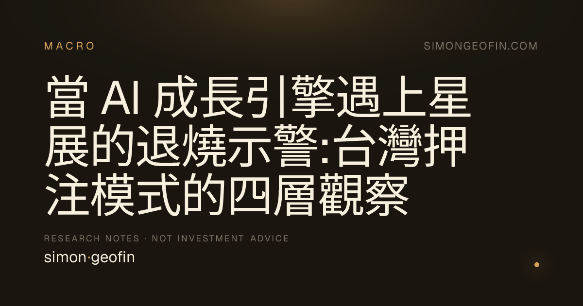 當 AI 成長引擎遇上星展的退燒示警:台灣押注模式的四層觀察